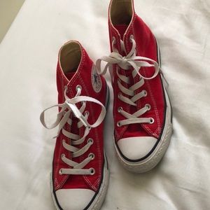 Red High top Converse